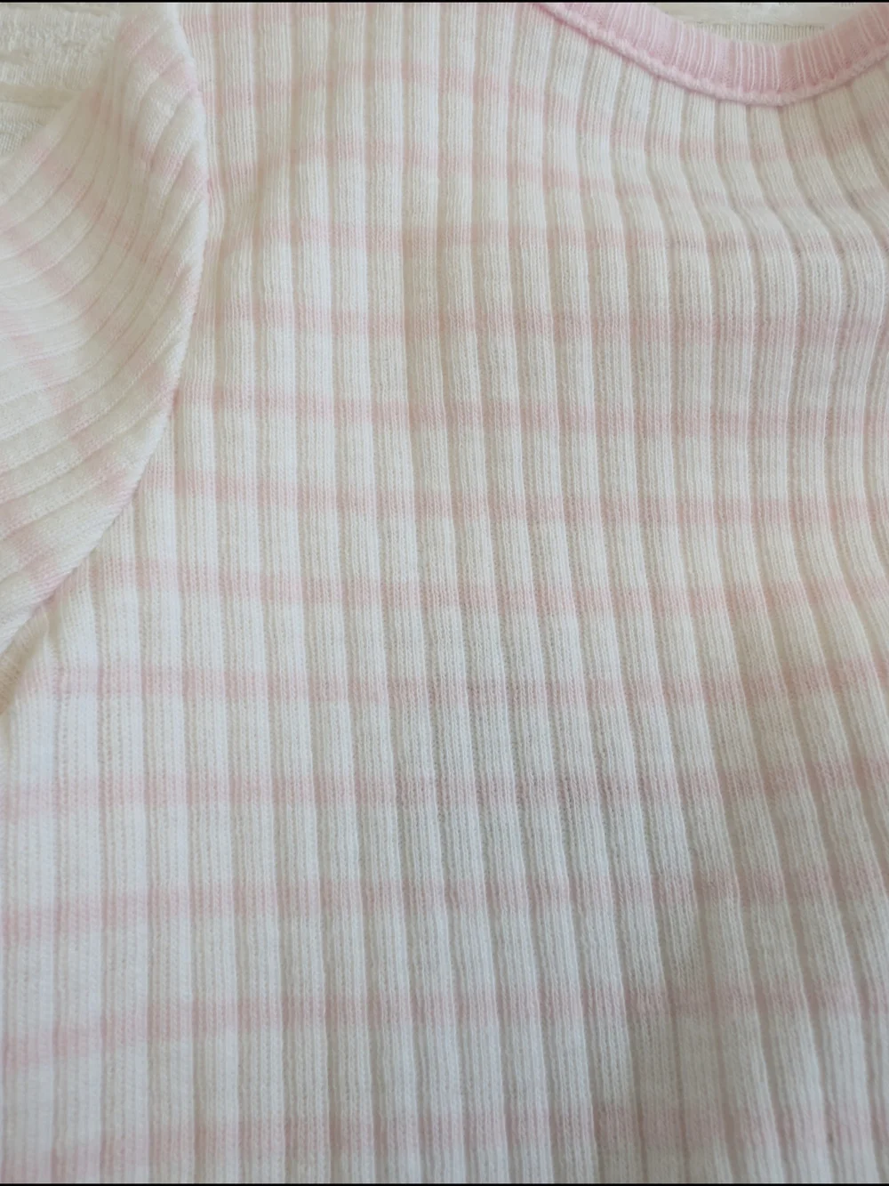 Little Me Pink and White Striped Short-Sleeve One-Piece with Bunny